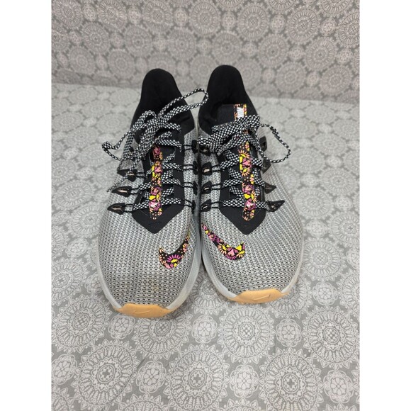 Nike Air Zoom Pegasus 35 Women Gray Pink Floral Running Shoes Size 10 - Picture 2 of 8